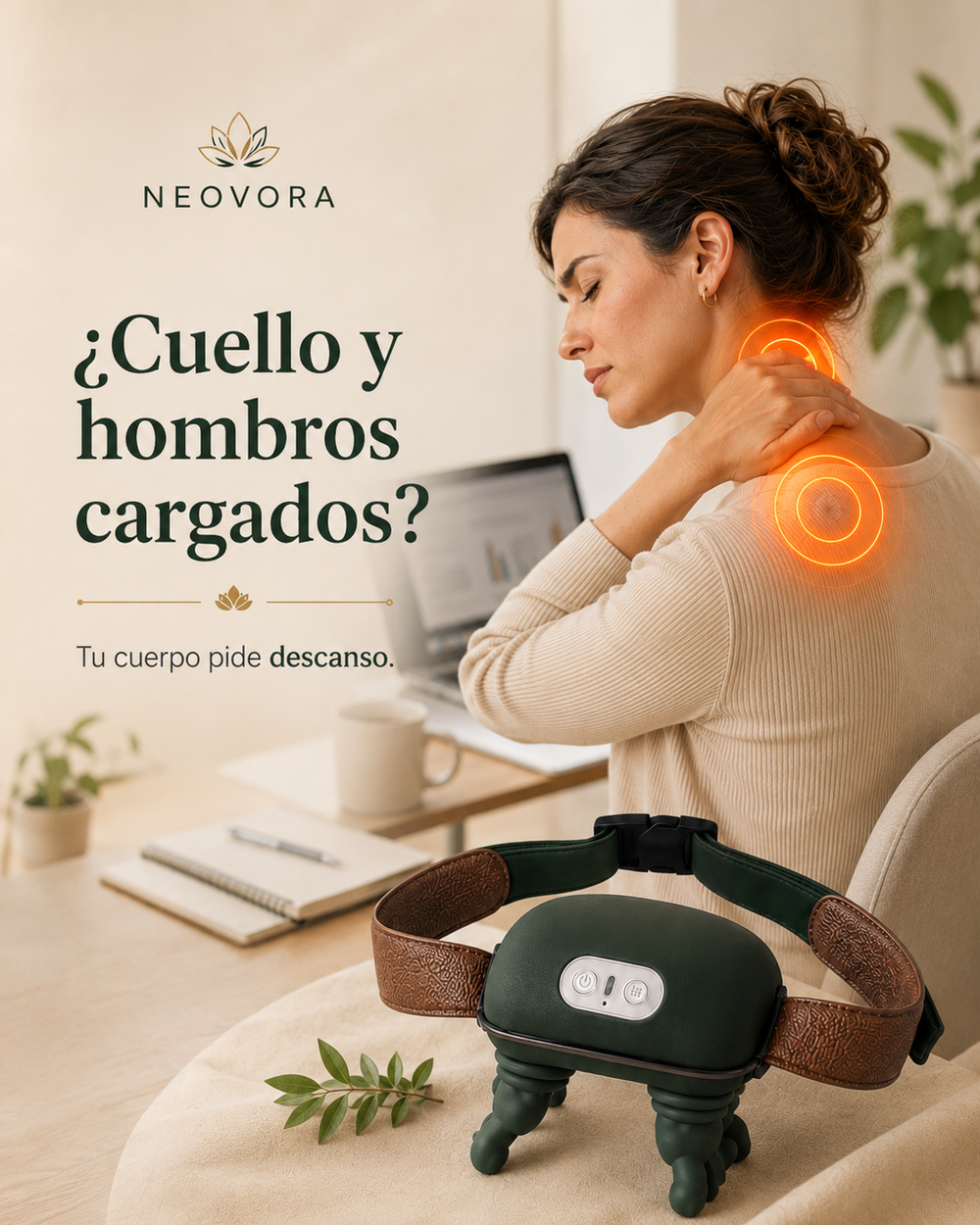 Uso del masajeador de cuello